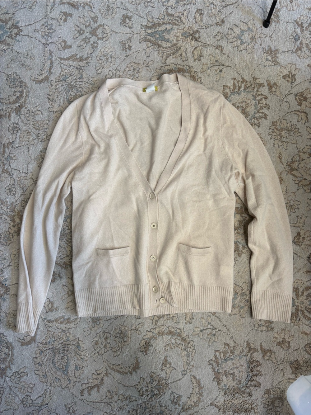 J. Crew Cream Knit Button Cardigan